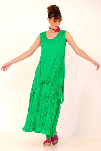 Floş Kraş Etek - Yeşil - 2