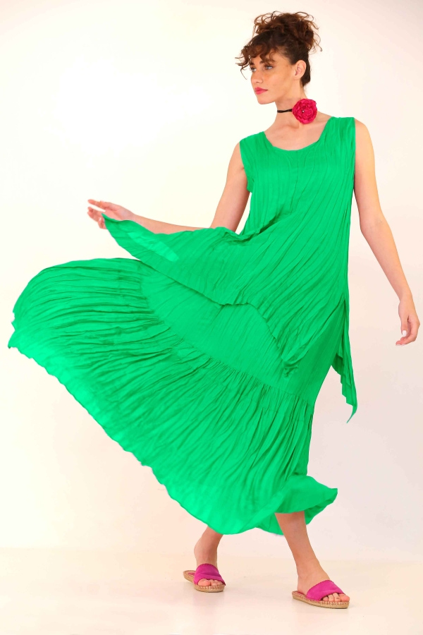 Floş Kraş Etek - Yeşil - 1