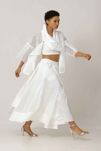 Mesh skirt white online