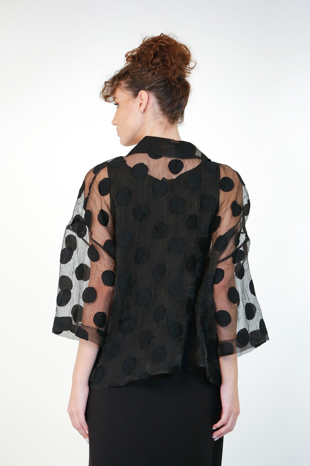 Organza polka dot top outlet