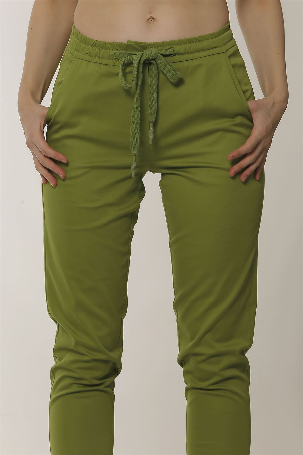 Bağcıklı Spor Pantolon-Ç.Yeşil